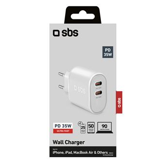 Chargeur mural Power Delivery 35 W avec deux sorties USB-C-SBS
