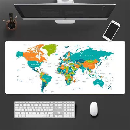 Sous main bureau carte du monde taille 57*33cm #MKWM04
