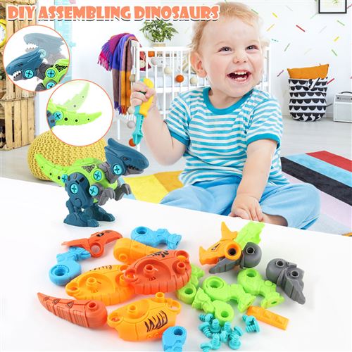 Tournevis-BLODIY Ensemble de jouets de dinosaure pour enfants, assemblage  de démontage, vis et écrou, modèle