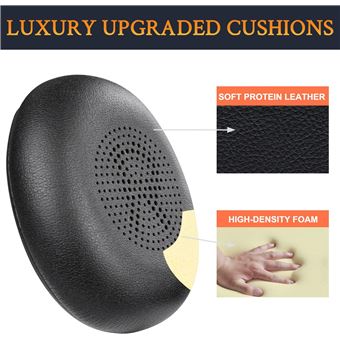 Coussinets De Rechange Pour Casque Jabra - Compatible Elite 45h, Evolve2 65 Et 40 - Soie Glacée Et Gel Frais