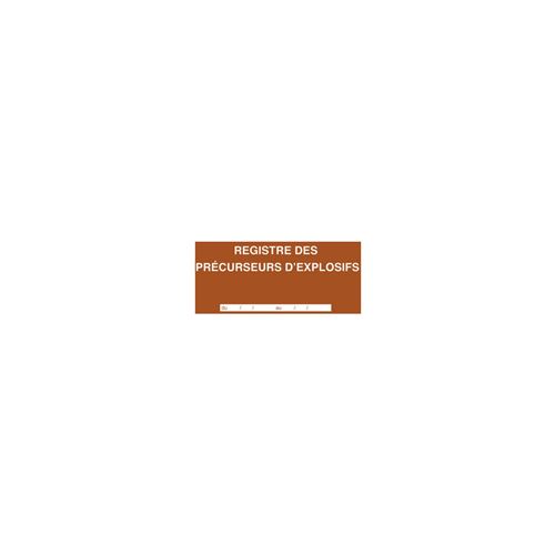 ELVE Registre des précurseurs d'explosifs, 210 x 297 mm