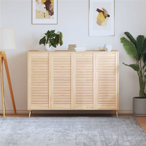 vidaXL Portes à persiennes 4 pcs Bois de pin massif 99,3x39,4 cm