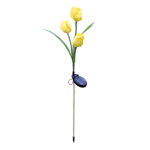 1 pièces Lampe Solaire fleur de tulipe FONGWAN pour décoration de jardin - jaune