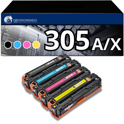 Pack 4 toners compatible HP 305A/X