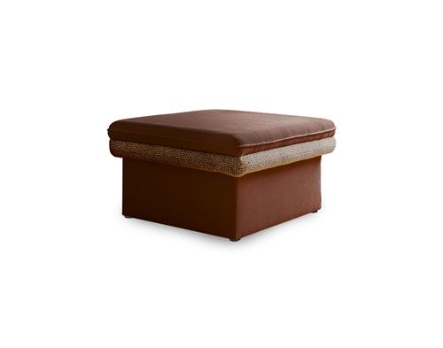 Non Communiqué Wilson - Pouf Avec Rangement En Tissu Et Tissu Texturé - Terracotta