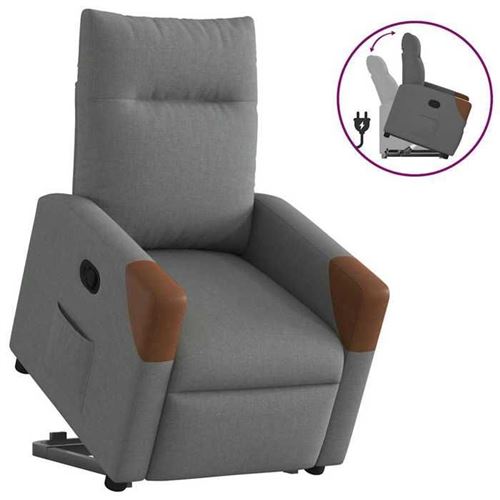 vidaXL - Fauteuil de relaxation - Inclinable - Tissu - Gris - Image 2