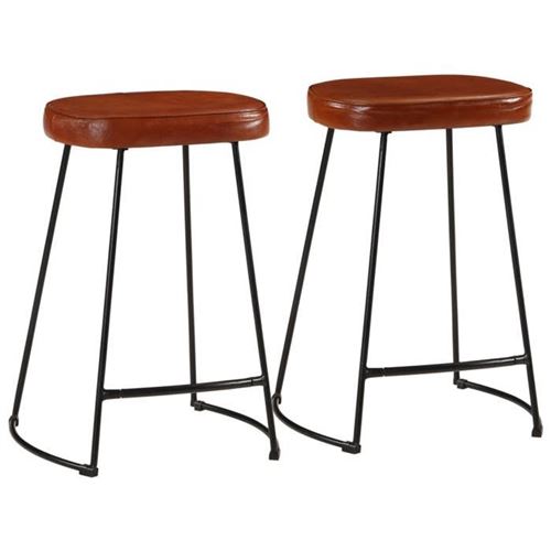 Sgabelli Da Bar 2 Pz Marrone Scuro 41x29x62 Cm - Vidaxl