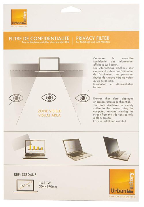 factory privacy screen cover for notebook 14.1 w - filtre de confidentialité pour ordinateur portable