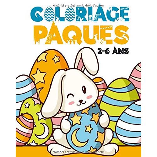Livre de Coloriage Pâques enfant - 34 pages - 2-6 ans - 20 x 25 cm