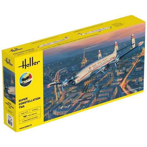 Heller - Maquette Avion Super Constellation TWA - Starter Kit - Image 4