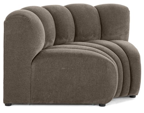 Non Communiqué Taupe Debbie - Module D'angle Réversible En Tissu Texturé