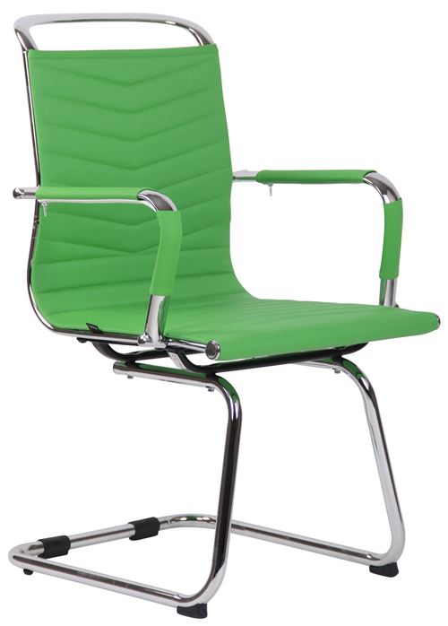 Chaise de visiteur Burnley en Similicuir ou Véritable Cuir , Vert/Similicuir