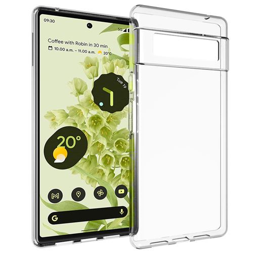 Accezz Coque Clear pour Google Pixel 6 Pro Transparent