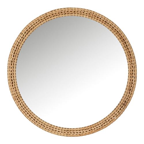 Generique Miroir Mural Rond "Mariage Du Sud" 75Cm Naturel - Image 2