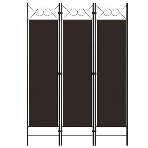 vidaXL Cloison de séparation 3 panneaux Marron 120x180 cm