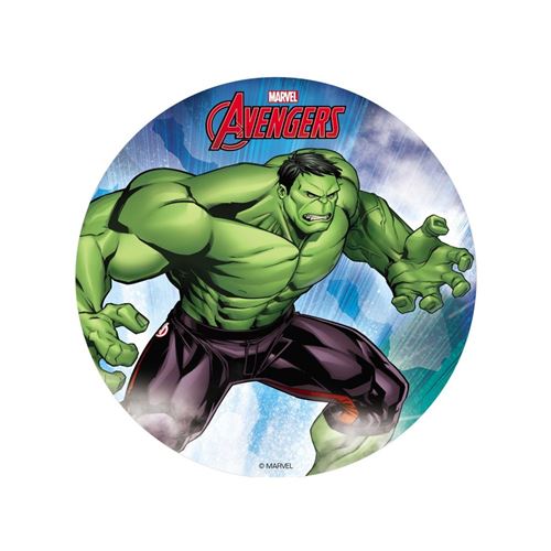 disque comestible en azyme 20cm hulk - Coloris : Vert114402