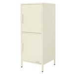 ML-Design Armoire de Classement Métallique Crème 40x101,5x40 cm avec 2 Portes Battantes