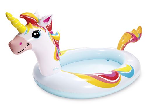 Intex - Piscine Fontaine Enfant "Licorne" 254cm Multicolore