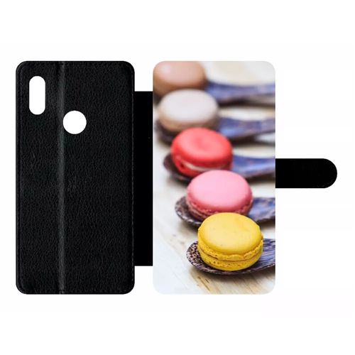 Etui My-Kase pour Y6S 2019 - gourmandise de macaron - Simili-cuir Noir