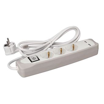 Interrupteur De Plafond Eurolite PL3212 - 2 Voies, 10 A, Avec Cordon - Blanc