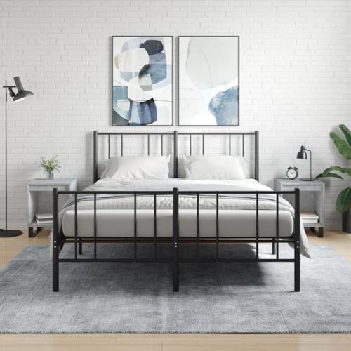 Vidaxl Gris Tables De Chevet Béton - Lot De 2 - Image 3
