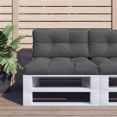 Vidaxl Coussins De Palette - Lot De 2 - Anthracite - Image 3