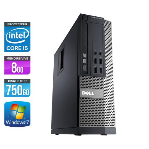 Unité centrale Dell Optiplex 790 SFF - Noir - Intel Core i5-2400 / 3.10 GHz - RAM 8 Go - HDD 750 Go - DVD - Gigabit Ethernet - Windows 7 Professionnel