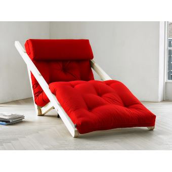 fauteuil chaise longue en bois avec matelas futon figo 70 rouge achat prix fnac - Fauteuil Chaise Longue fauteuil chaise longue en bois avec matelas futon figo 70 rouge achat prix fnac - Fauteuil Chaise Longue