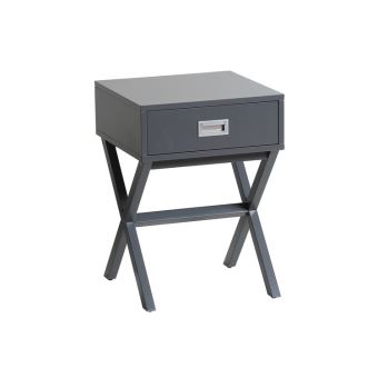 Table de chevet en bois laqué avec tiroir + poignée Table de chevet en bois laqué avec tiroir + poignée
