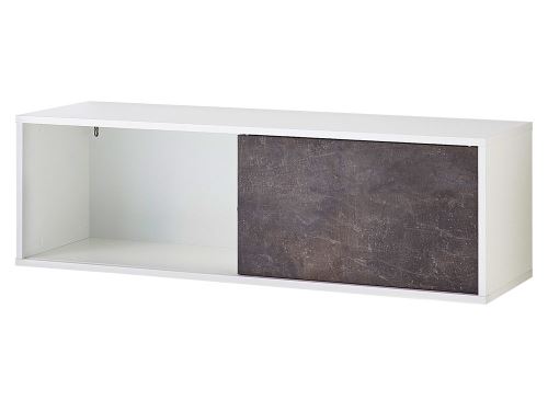 Etagère à portes coulissantes bicolore en bois L120 cm SLIDE - 2 portes