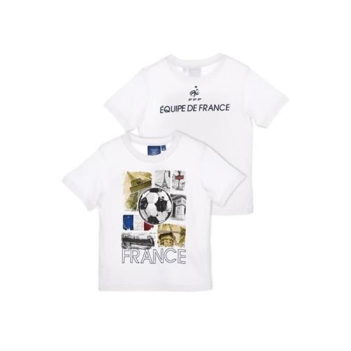 FFF Équipe de France Blanc Taille 12 ans T-shirt Enfant Garçon