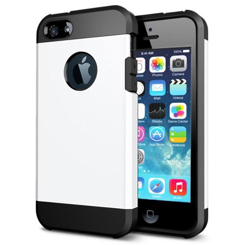 Coque Etui Antichoc Armor pour Iphone 5C blanc Coussin d'Air TechExpert