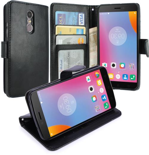 Housse Lenovo K6 Note, Housse Coque Etui de luxe Portefeuille Porte Carte Et Billet pour Lenovo K6 Note (Housse Luxe Noir)