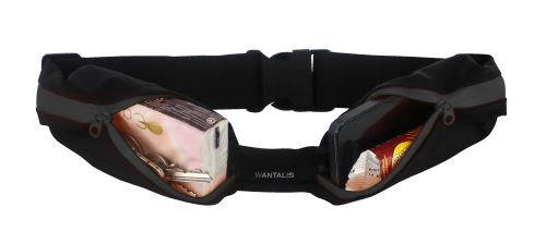 Ceinture XTENS ultra légère, slim et étanche double poche - orange