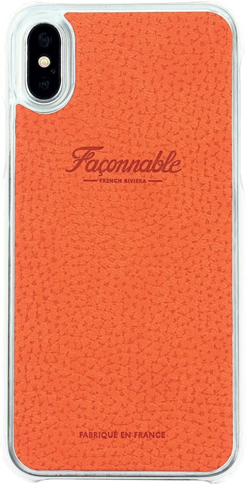 Coque rigide Façonnable orange collection French Riviera pour iPhone X