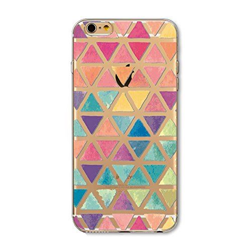 Coque Gel Souple solide avec impression fantaisie pour Apple iPhone 8 Plus (Triangles colorés)