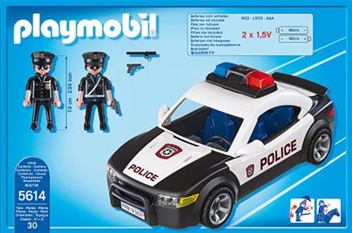 Playmobil - 5184 - Jeu de Construction - Voiture de Police avec Lumières  Clignotantes
