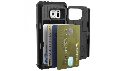 UAG Card Case - Achterzijde behuizing voor mobiele telefoon - robuust - zwart - voor Samsung Galaxy S7