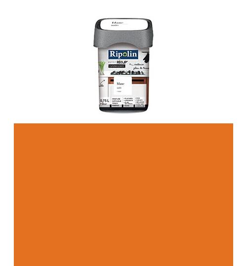 Ripolin - Peinture Esprit Récup Cuisine et bain Satin (Objets en bois, mélaminé, stratifié) 0,75 Litre Abricot