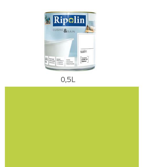 Ripolin Peinture Esprit Deco Cuisine Bain Satin Murs De Cuisine Et Salle De Bain 0 5l Vert Plexi Peintures Teintures Et Solvants Achat Prix Fnac