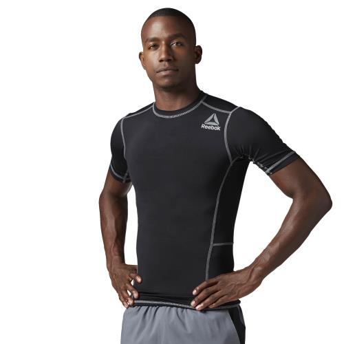 Reebok T-shirt de compression Workout Ready noir Taille XS Adulte Homme