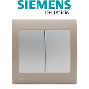 Cadre Double Siemens Delta Profi – Titan Blanc, 151 X 80 Mm, Made In Germany