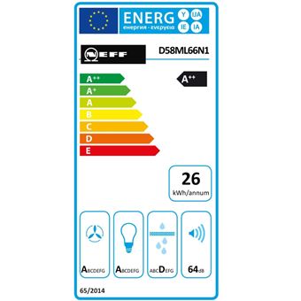 Neff N 70 D58ML66N1 - Hotte - groupe filtrant - Niche - largeur : 83.6 cm - profondeur : 26.4 cm - extraction et recirculation (avec kit de recirculation supplémentaire) - avec moteur interne - acier inoxydable