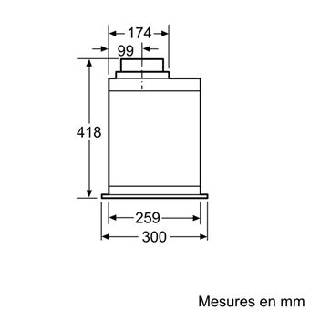 Neff N 70 D58ML66N1 - Hotte - groupe filtrant - Niche - largeur : 83.6 cm - profondeur : 26.4 cm - extraction et recirculation (avec kit de recirculation supplémentaire) - avec moteur interne - acier inoxydable