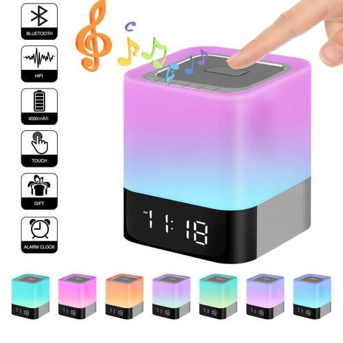 GENERIQUE - Enceinte Bluetooth avec Lampe Veilleuse LED - Lecteur de Carte Intégré - Image 2