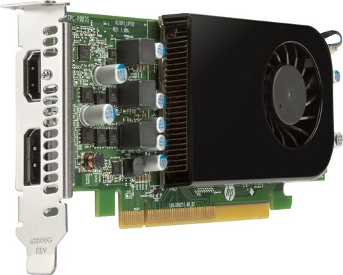hp inc. amd radeon rx550x 4gb lp dp card noir