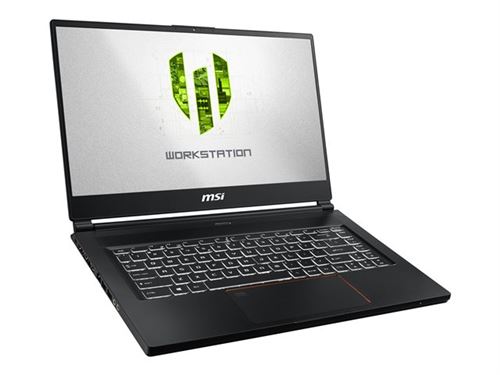MSI WS65 8SK 435FR - Core i7 8750H - Win 10 Pro - 32 GB RAM - 512 GB SSD NVMe - 15.6 1920 x 1080 (Full HD) - Quadro P3200 - 802.11ac, Bluetooth - zwart