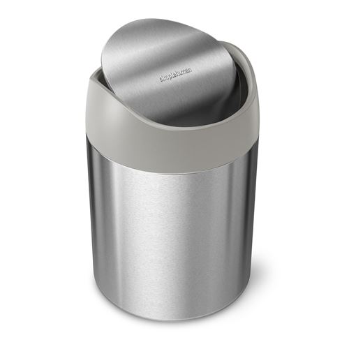 simplehuman Mini Poubelle Acier Inoxydable Brossé 1.5L