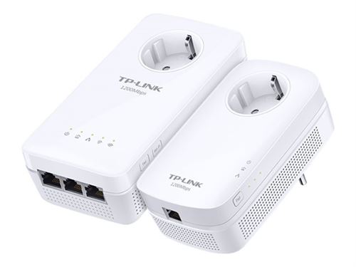 TP-Link TL-WPA8630P KIT - Bridge - 3-poorts switch - HomePlug AV (HPAV) 2.0, IEEE 1901 - 802.11a/b/g/n/ac - Dual Band - aansluitbaar aan muur