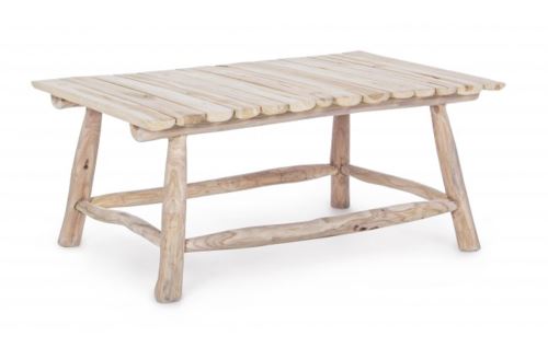 Table basse coloris naturel -L 90 x P 60 x H 38 cm -PEGANE-